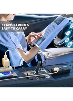 MIXDE 150W Power Inverter, DC 12/24V to 220V AC Car Converter with 3 USB and QC3.0 Fast Charger Ports Adapter, Car Plug Converter with Switch Current LED Screen for Car, Vehicles, Laptop  - Image 5
