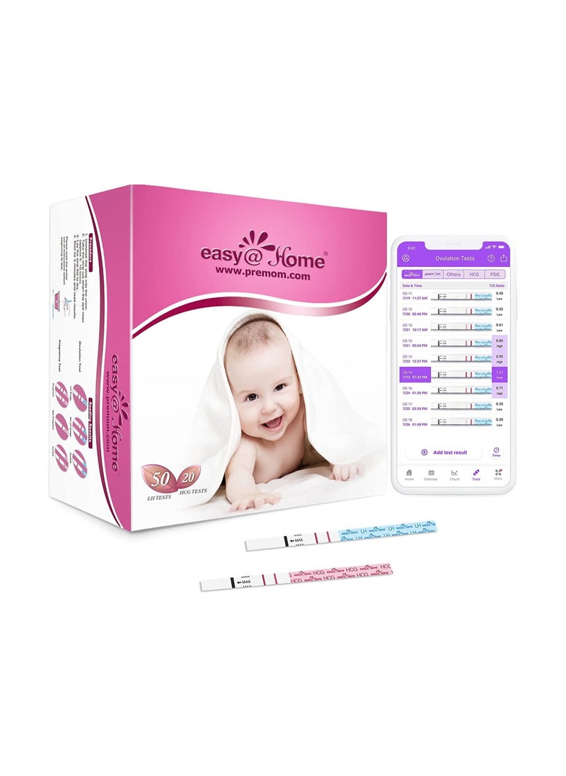 Easy Home - 50-Piece Ovulation Test Strips With 20-Piece Pregnancy Test Strips - Image 1