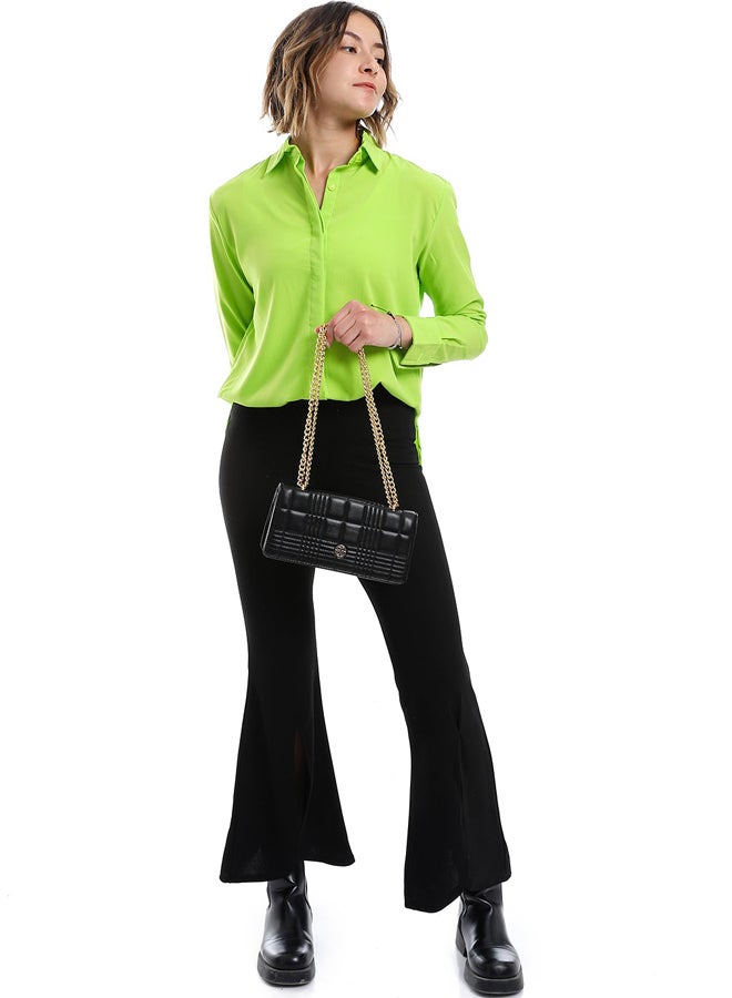 Andora High Waist Open Flare Leg Pants _ Black - Image 1