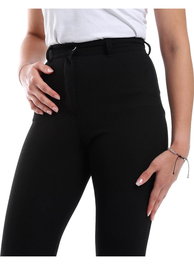 Andora High Waist Open Flare Leg Pants _ Black - Image 4