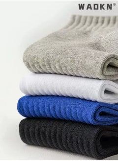 WAOKN Men Women Athletic Crew Socks , 5 Pairs Low Cut Cotton Ankle Socks, Breathable Non,Slip Design for Summer Comfort, for Gym Office & Casual Wear Comfortable Soft Socks,Perfect for Everyday Wear  - Image 4