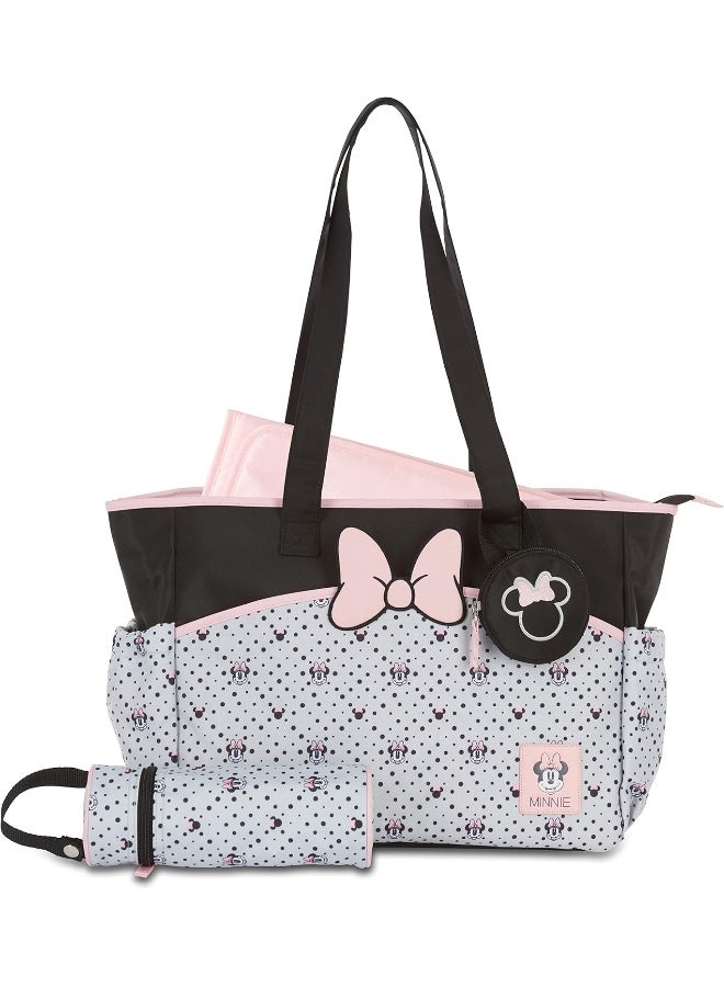 Disney Unisex Baby Tote Diaper Bag and Changing Pad - Image 1