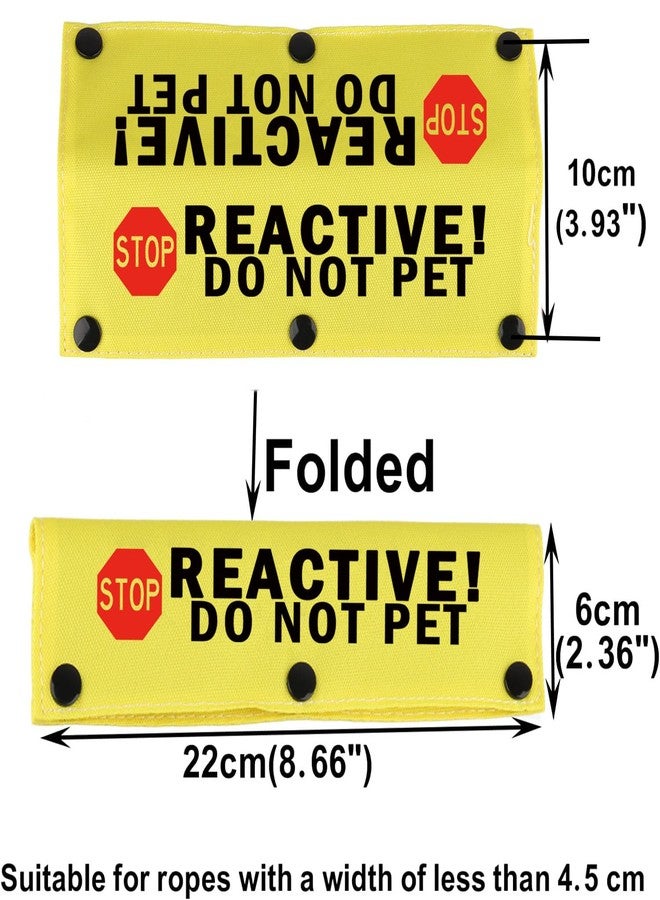 BLUPARK Funny Dog Leash Sleeve Reactive Do Not Pet Dog Leash Wrap Sleeve Pet Birthday Gift (Reactive Do Not Pet-YE Sleeve) - Image 2