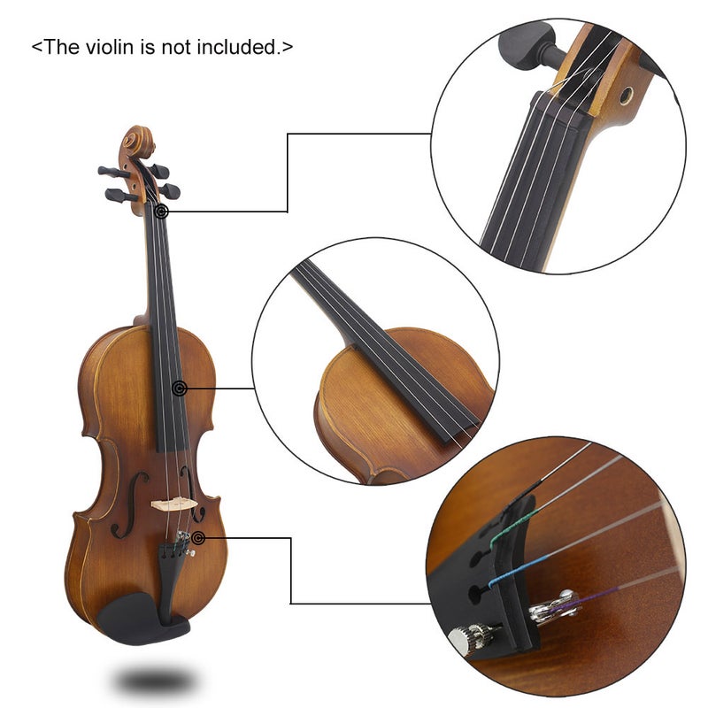 Universal Violin Fiddle String Strings Full Set (E-A-D-G) Steel Core Nickel-silver Wound with Nickel-plated Ball End for 4/4 3/4 1/2 1/4 1/8 Violins - Image 4