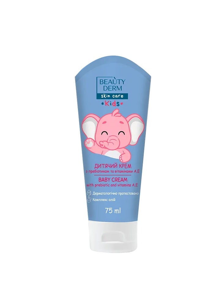Gentle Baby Cream with Prebiotic and Vitamin A E Deeply Moisturizer Reduce Redness and Rashes For Delicate and Sensitive Baby Skin Care 75 ml