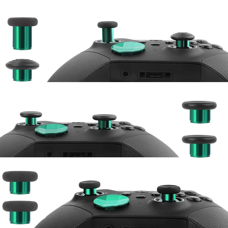 TOMSIN 13 in 1 Xbox Elite Series 2 Controller Accessories Replacement Pack,6 Metal Thumbsticks,2 D-Pads,4 Paddles and 1 Adjuster for Xbox Elite Controller Series 2 Core Accessory Parts(Green) - Image 2