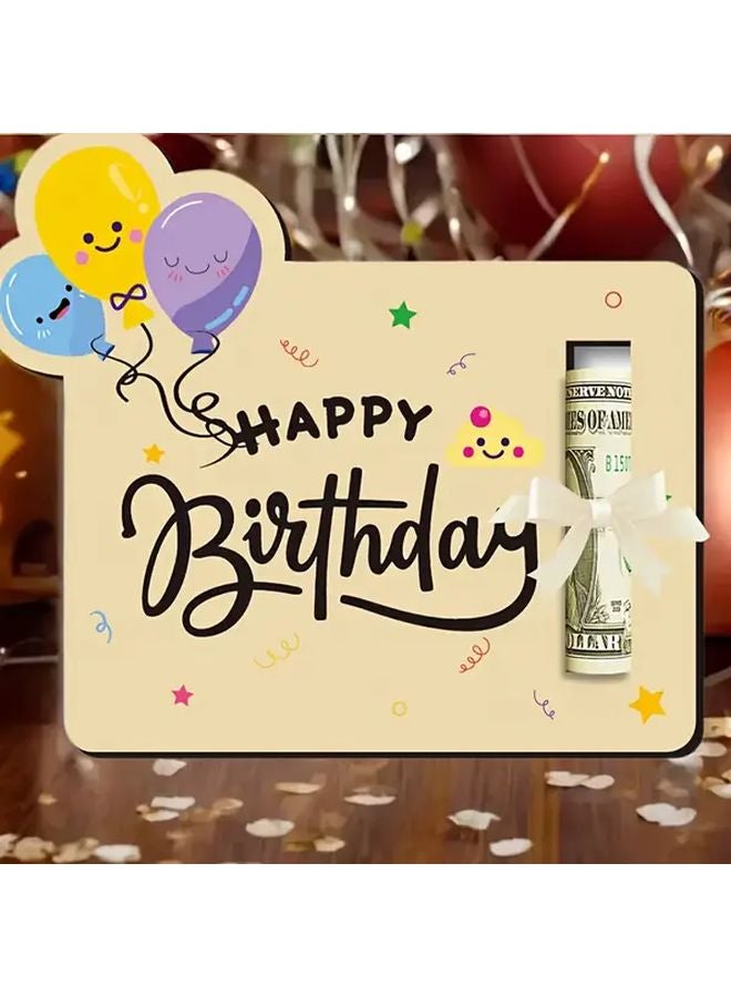 2 Piece Set Wooden Money Clip Birthday Cash Gift Card For Christmas Party - Image 5