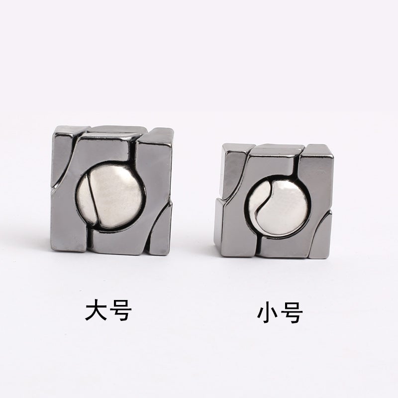 [Small Size] Zinc Alloy Unlock Kong Ming Lock Luban Lock Alloy Educational Toys Nine-Chain Puzzle Unlock Buckle - Image 4
