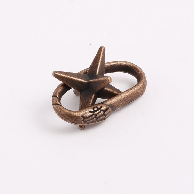 [Small Size] Zinc Alloy Unlock Kong Ming Lock Luban Lock Alloy Educational Toys Nine-Chain Puzzle Unlock Buckle - Image 5