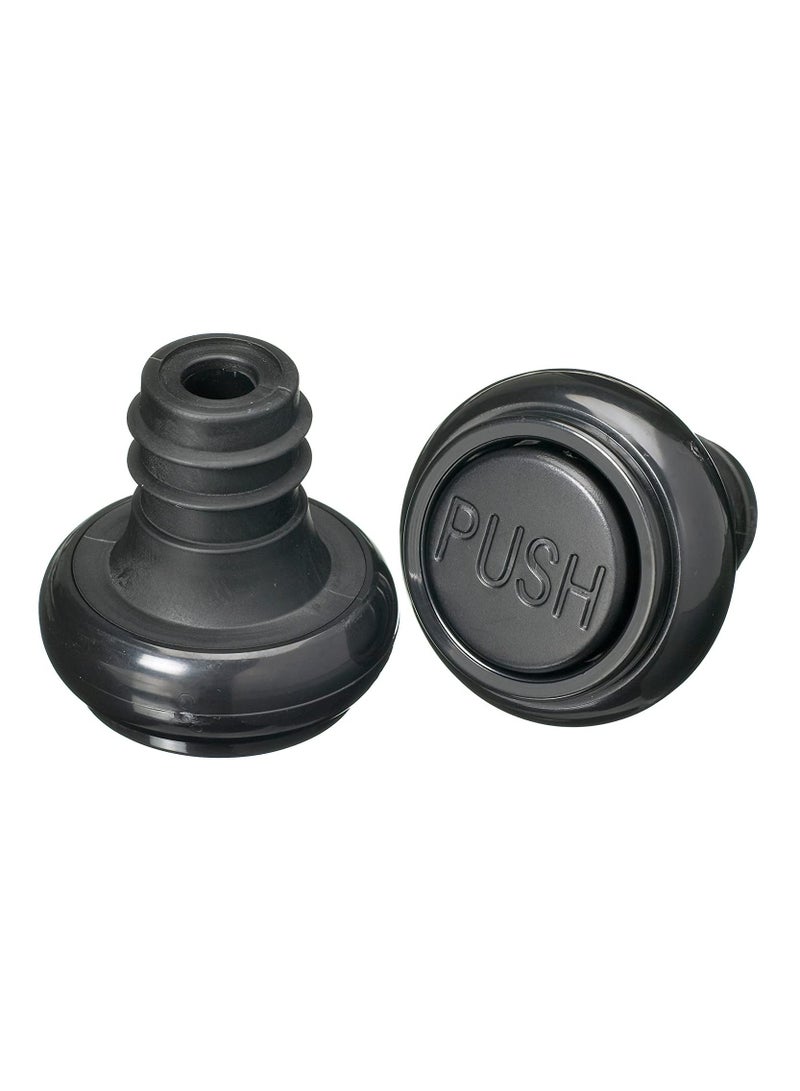 KitchenCraft Barcraft Wine Saver Stoppers, Pack Of Two, Gift Boxed, Black, Pack Of 2 - Image 1