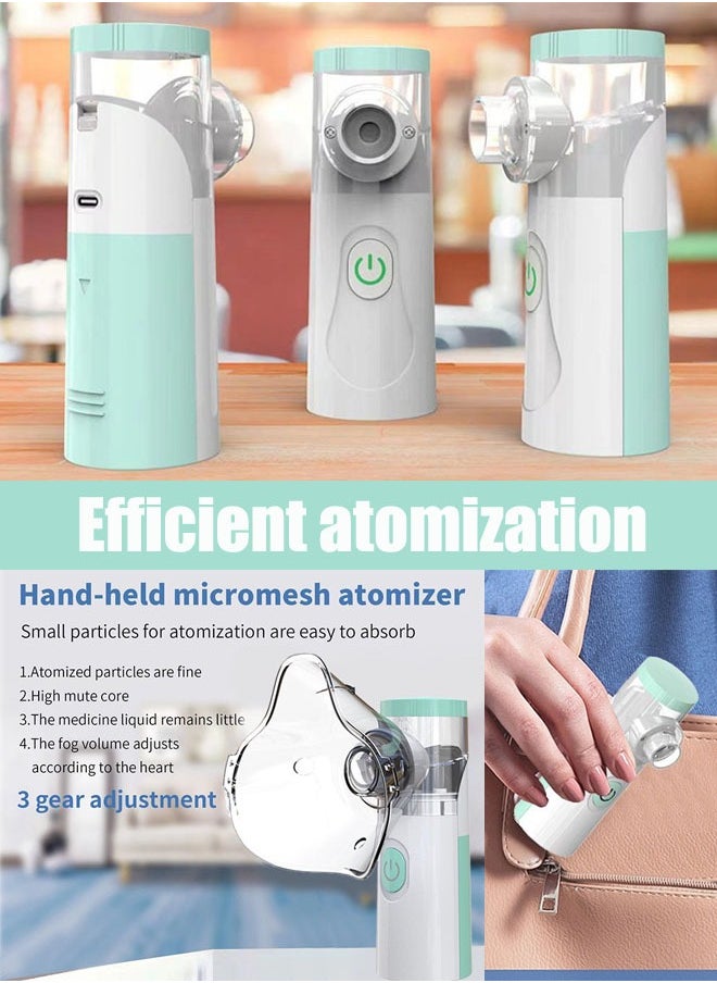 Super ZYouth Nebulizers USB Rechargeable Portable Nebulizer Machine for Adults and Children Ultrasonic Mesh Inhalators with Masks and Mouthpieces for Home and Travel Use  - Image 4