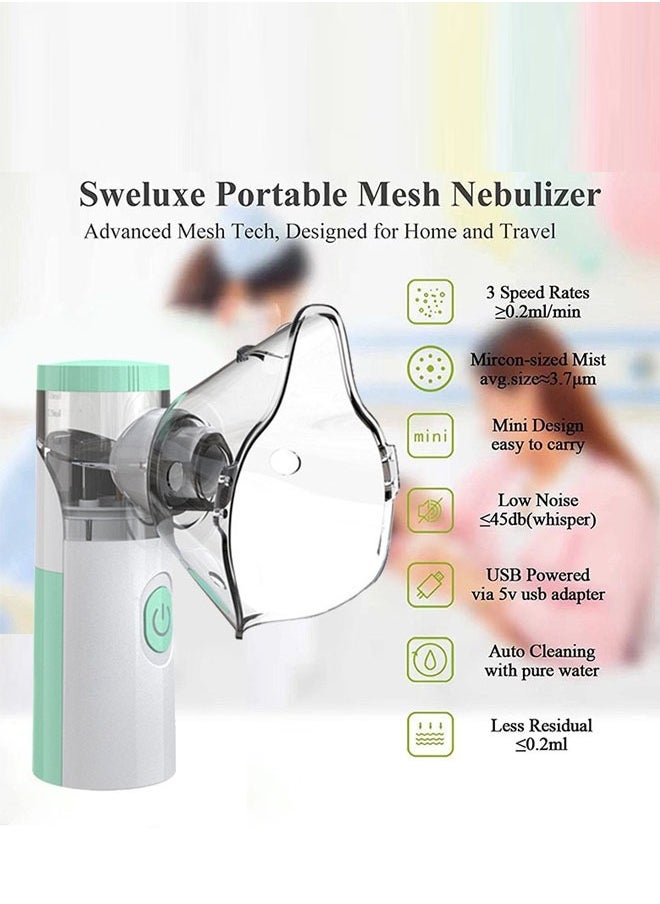 Super ZYouth Nebulizers USB Rechargeable Portable Nebulizer Machine for Adults and Children Ultrasonic Mesh Inhalators with Masks and Mouthpieces for Home and Travel Use  - Image 3