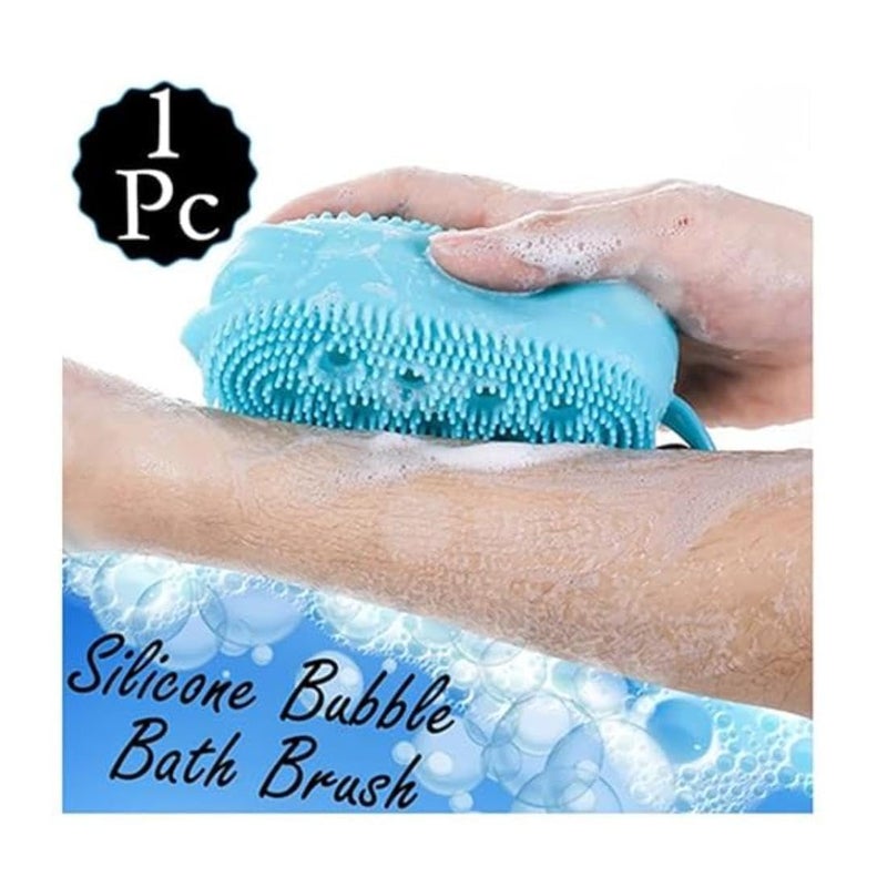Vruta New Silicone Soft Bubble Bath Scrub Brush Putty Scrub Back Rub Household For Children'S & Women Bath Brush (Pack Of 2) - Image 4