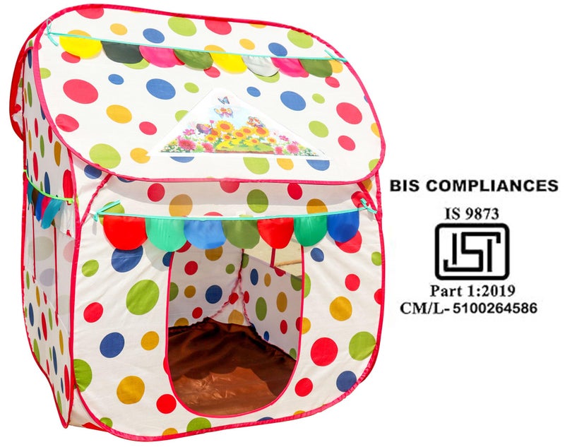 Homecute Foldable Pop Up Hut Type Kids Toys Play Tent House for Boys and Girls (Medium Size Ball Print) - Image 2
