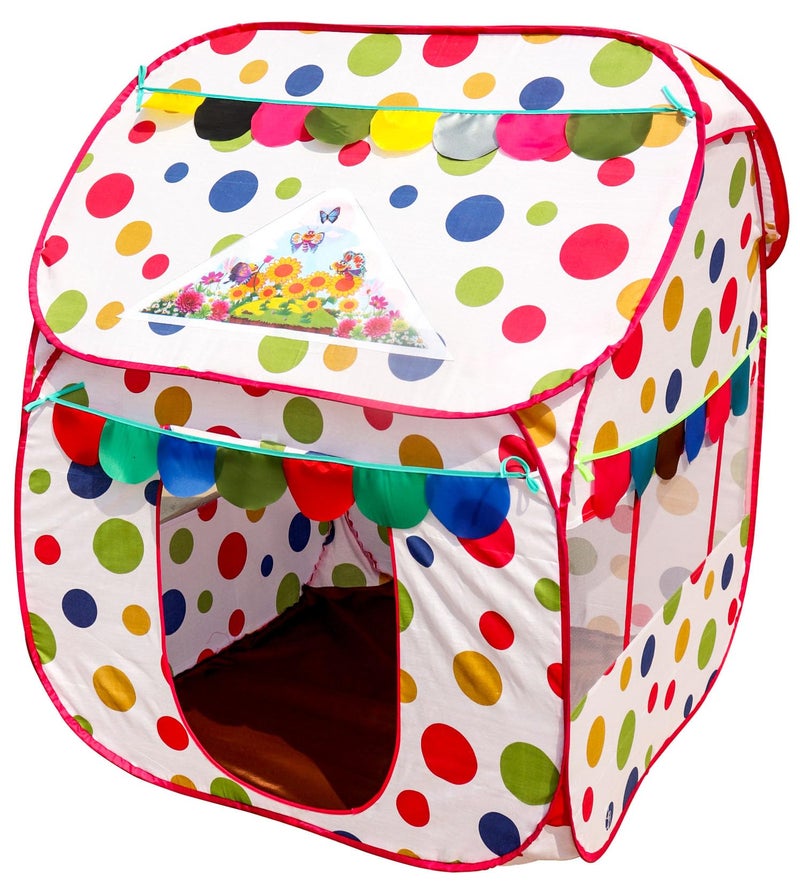 Homecute Foldable Pop Up Hut Type Kids Toys Play Tent House for Boys and Girls (Medium Size Ball Print) - Image 1