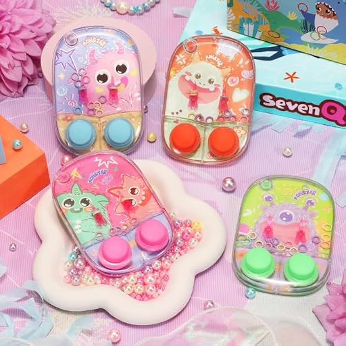6 PACK MONSTERS WATER GAMES FOR KIDS HANDHELD,TOYS BULK FIDGET KEYCHAIN,WATER RING TOSS HANDHELD GAMES WATER TOYS,CLASSROOM, PARTY FAVORS, GOODIE BAGS FILLERS, BIRTHDAY DAY GIFTS AND PRIZE - Image 5