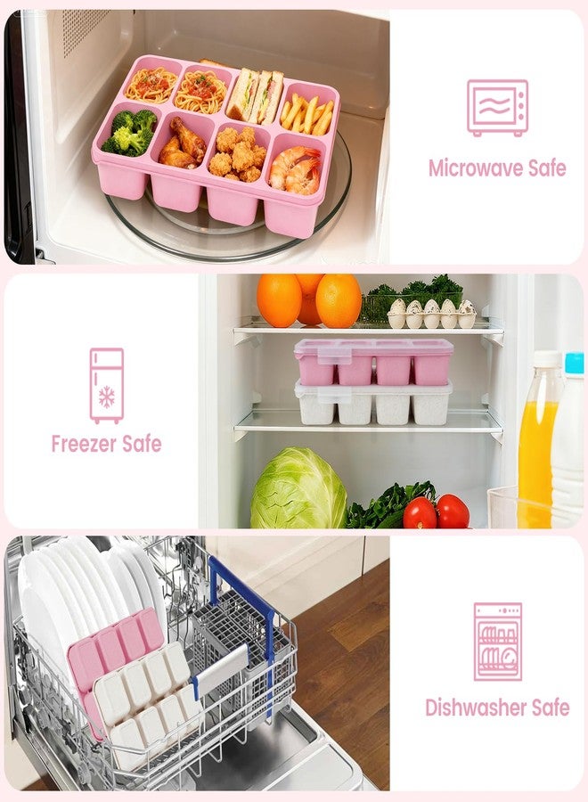 MaMix Snackle Box Container,Leak-Proof Snack Box 8 Compartment Divided Serving Tray with Lid, Dishwasher Safe Food Containers for Fruit Candy Snack Nuts Veggie Party (2 PACK) - Image 5