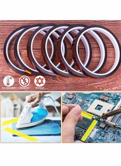 KASTWAVE Heat Tape for Heat Press, Heat Transfer Tape Heat Resistant High Temperature Tape for Heat Transfer Masking 3D Printing Sublimation on Coffee Mugs, HTV Craft on T-Shirt Fabrics, 6 Packs  - Image 4