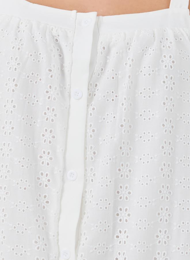 Styli Schiffli Strappy Buttoned Slipdress - Image 3