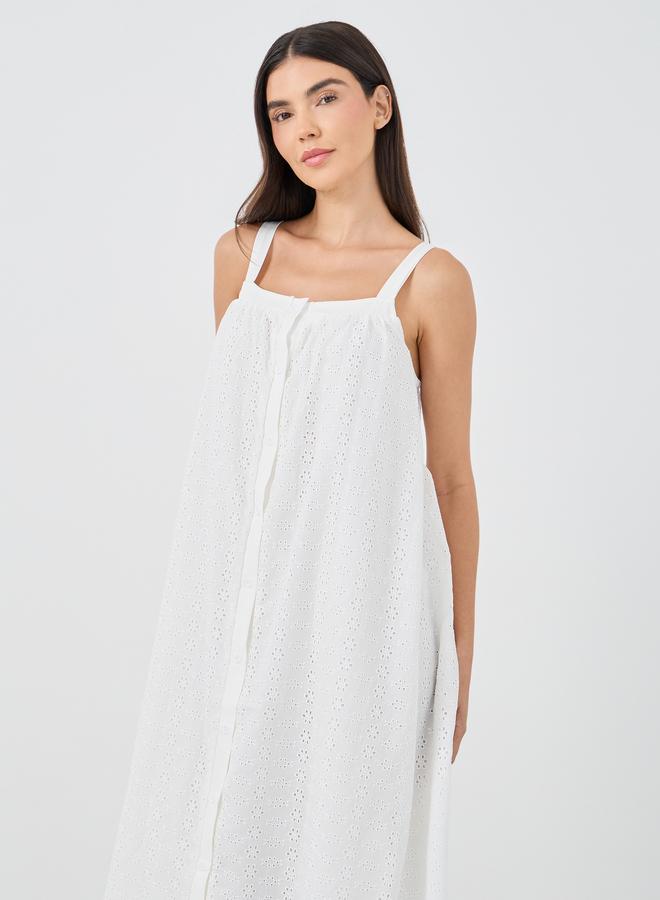 Styli Schiffli Strappy Buttoned Slipdress - Image 2