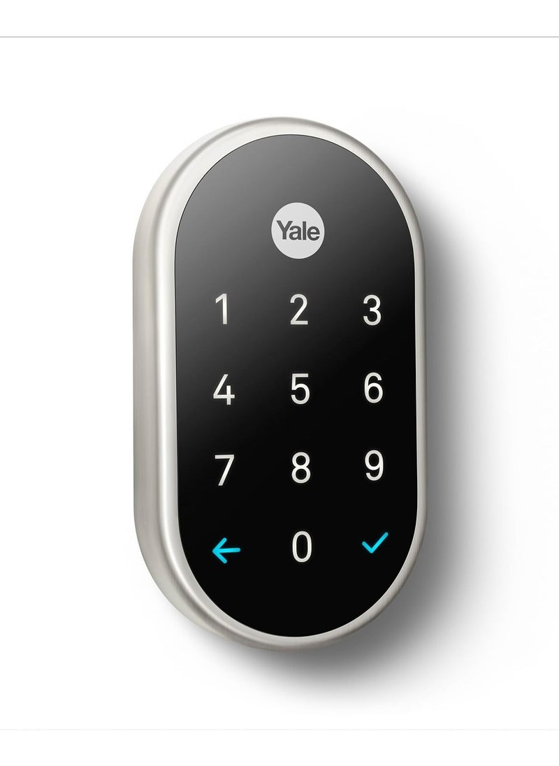 Nest - Nest X Yale Smart Lock With Nest Connect Satin Nickel- silver - Image 1