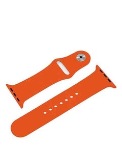 PROVENGE Replacement Wrist Strap Designed for Apple Watch Soft Silicone Sport Band 42mm, 44mm, 45mm Compatible with iWatch Apple Watch Series 8/7/SE/6/5/4/3/2/1 Orange  - Image 3