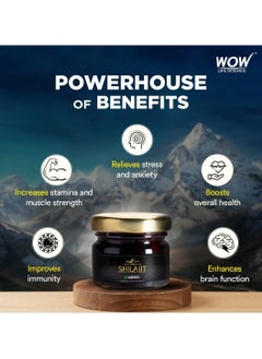 WOW WOW Life Science Pure Himalayan Shilajit/Shilajeet Resin Powered by Ashwagandha - 20g  - Image 2