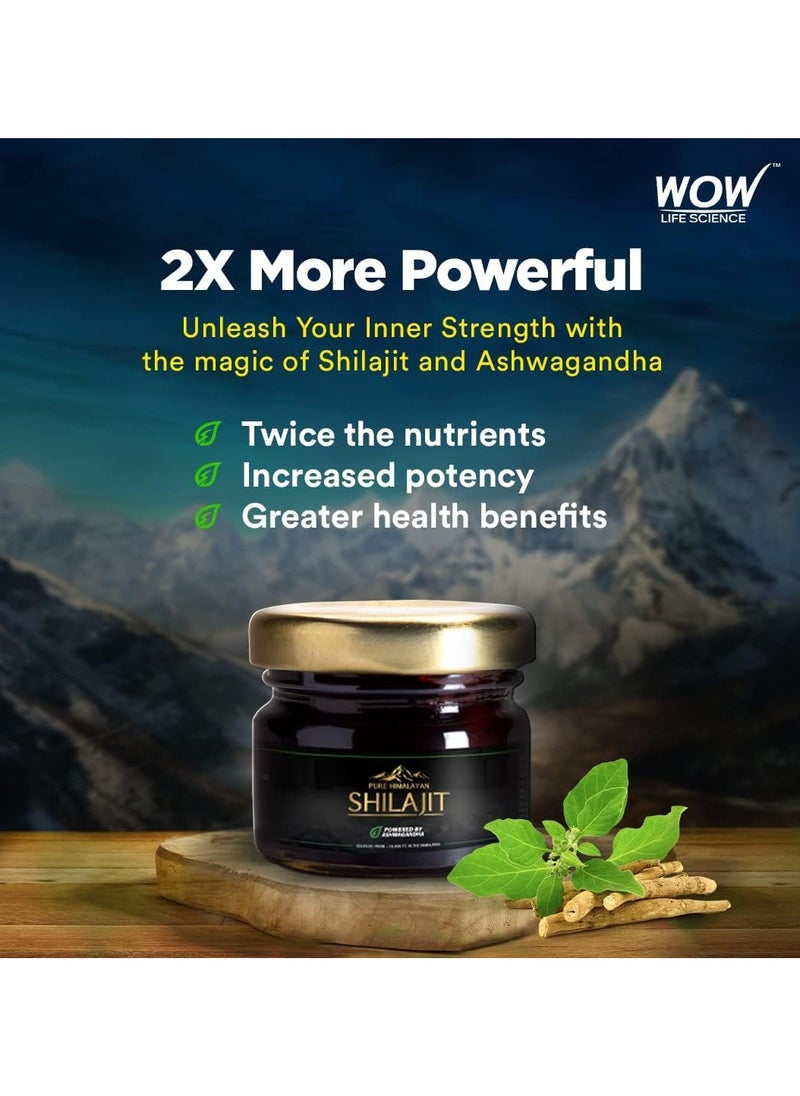 WOW - WOW Life Science Pure Himalayan Shilajit/Shilajeet Resin Powered by Ashwagandha - 20g - Image 1