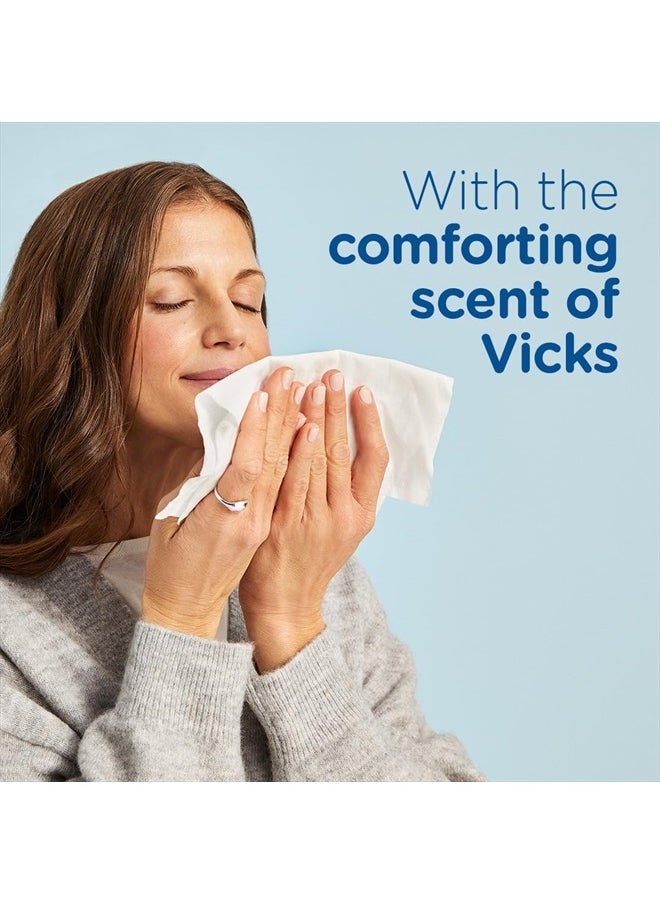 Puffs Plus Lotion with Vicks Facial Tissues, 4 Cubes, 48 Tissues per Box  - Image 2