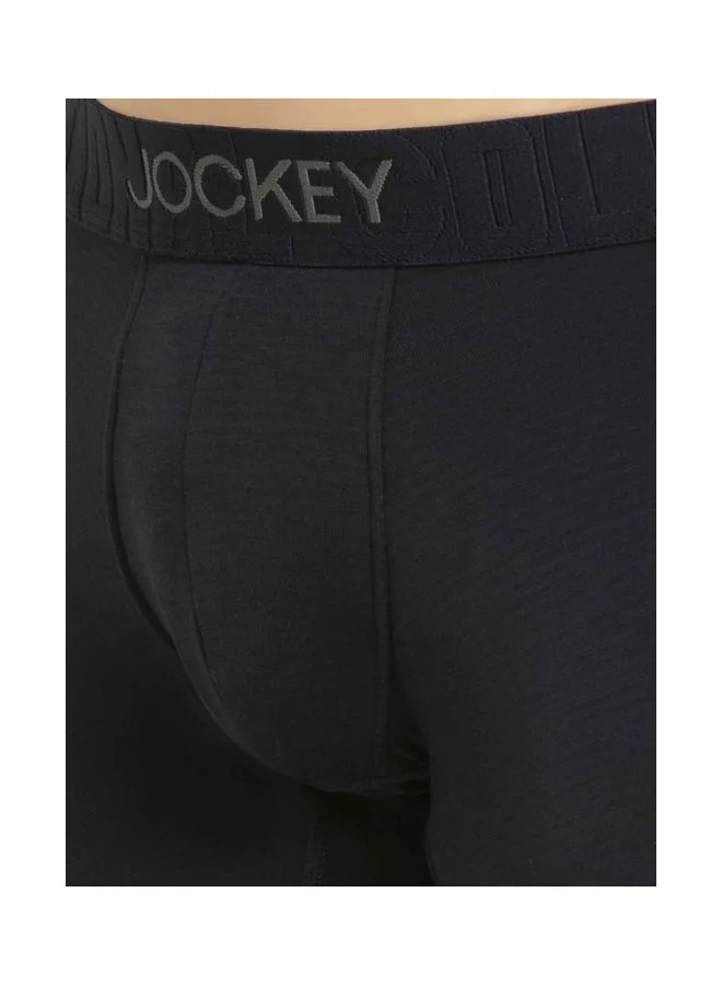 Jockey True Navy IC32 Men Supima Cotton Elastane Stretch Solid Trunk with Ultra soft Waistband for Men | Best Price UAE