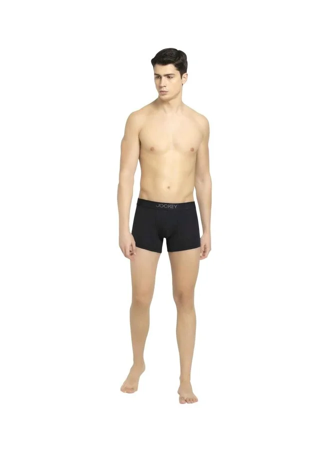 Jockey True Navy IC32 Men Supima Cotton Elastane Stretch Solid Trunk with Ultra soft Waistband for Men | Best Price UAE