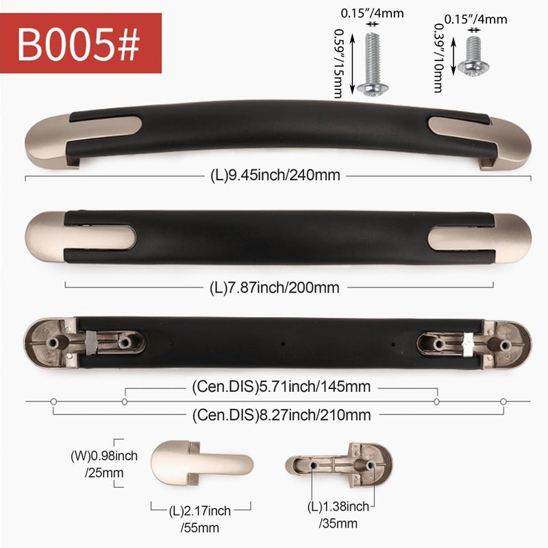 RDEXP RDEXP Black Flexible Spare Strap Handle Grip Replacement for Suitcase Luggage Case (B05)  - Image 4