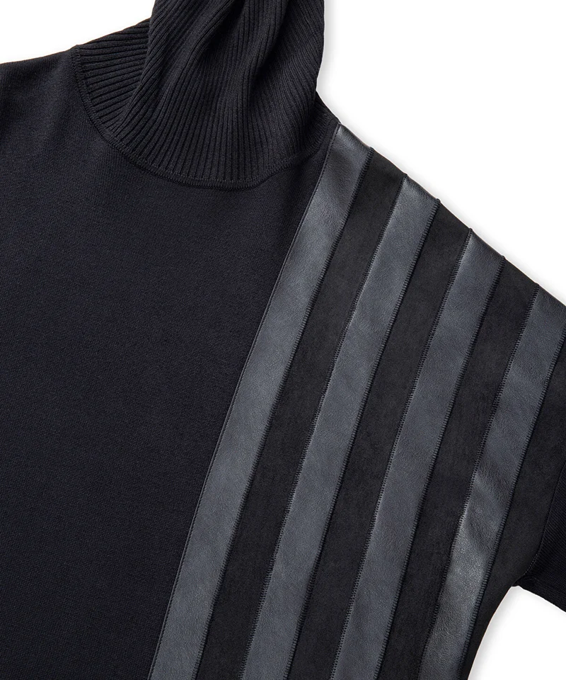 Ipekyol  Faux Leather & Suede Panel Sweater for Women | Best Price UAE
