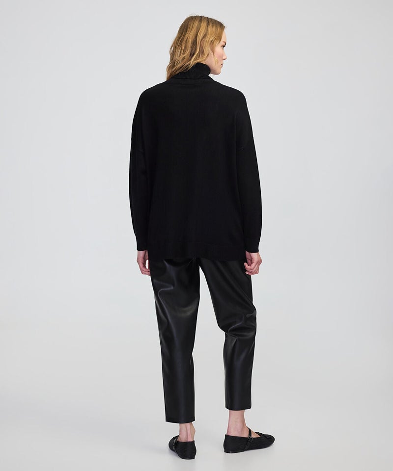 Ipekyol Faux Leather & Suede Panel Sweater - Image 4