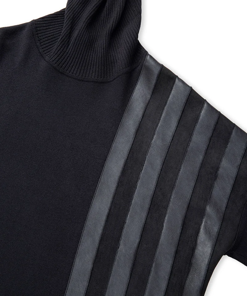 Ipekyol  Faux Leather & Suede Panel Sweater for Women | Best Price UAE