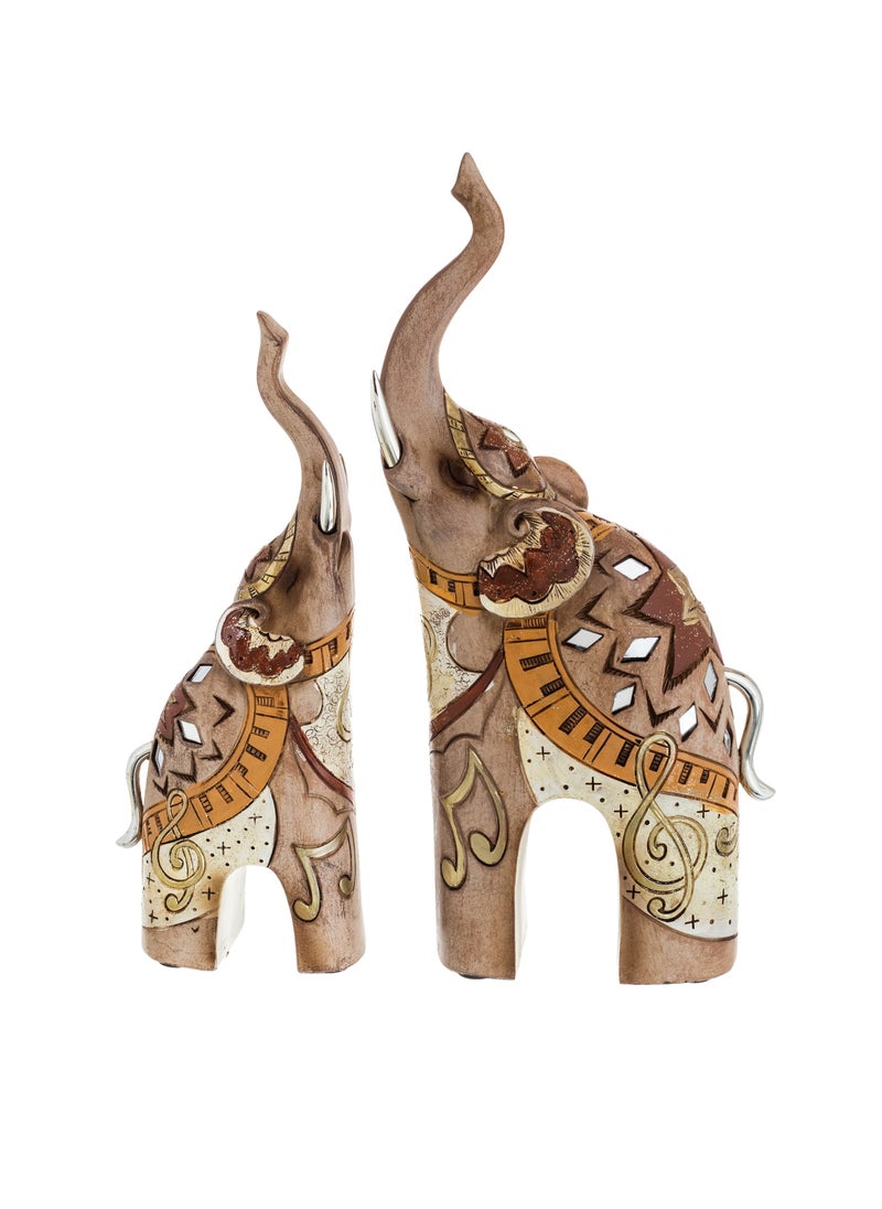 Dania - Decorative figurine of an elephant with his son, with a beautiful and elegant design - Image 1