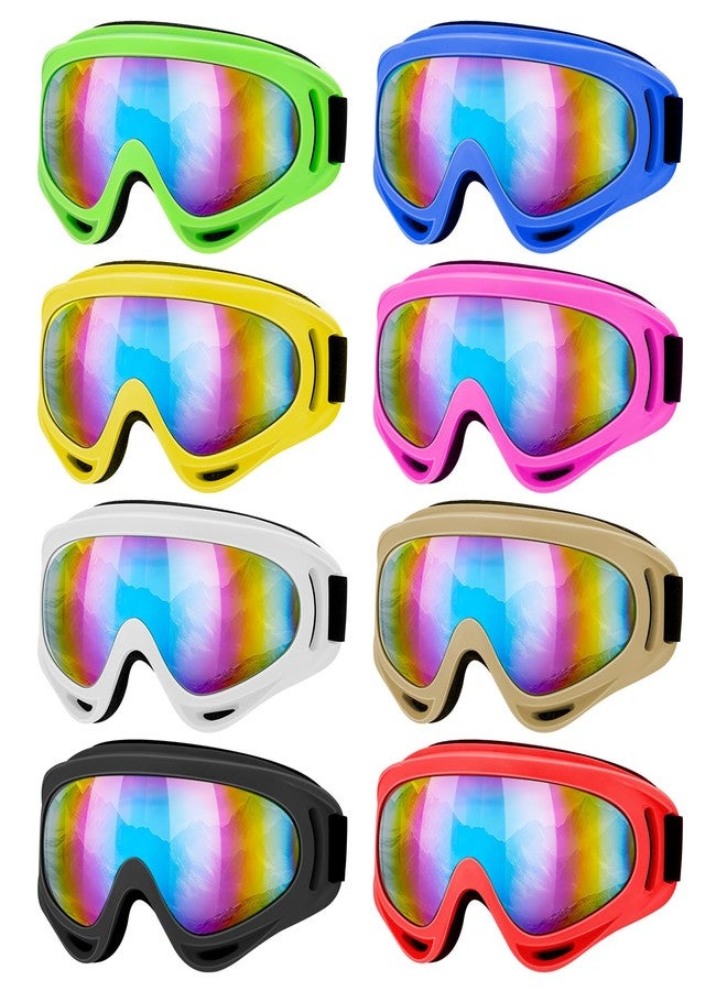 ZhouBoat Ski Goggles,8 Pack Snowboard Goggles for Men Women Kids,Skiing Snowboard Goggles,Motorcycle Goggles for Men Women Adult Youth - Image 1