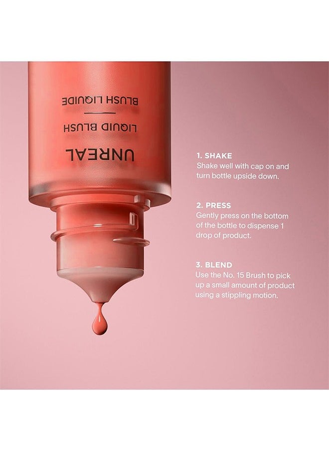 Hourglass Unreal Liquid Blush 10.3ml- Long-Lasting Blush Liquid - Up To 12 Hours - Imagine  - Image 5