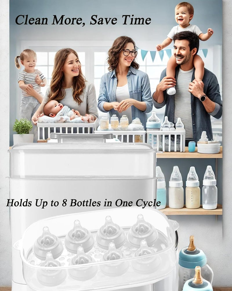 ALLESM Sterilizer Baby Bottle, 5-in-1 Bottle Sterilizer Baby,Bottle Warmer for Baby Milk and Accessories Baby Bottle Sterilizer and Dryer for Baby Bottles, Baby Stuffs & Breast Pump Accessories - Image 5