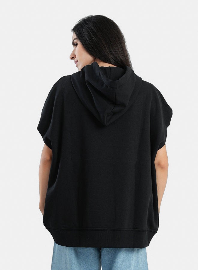 Clue Cotton Hoodie with Short Sleeves - Image 3