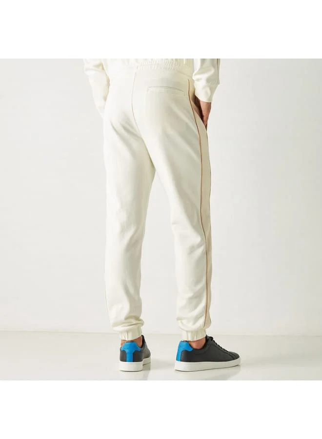 Iconic Iconic Textured Panel Detail Joggers with Elasticated Drawstring