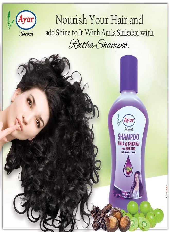 Ayur Amla Shikakai with Reetha Shampoo 200ml Pack of 2 - Image 4