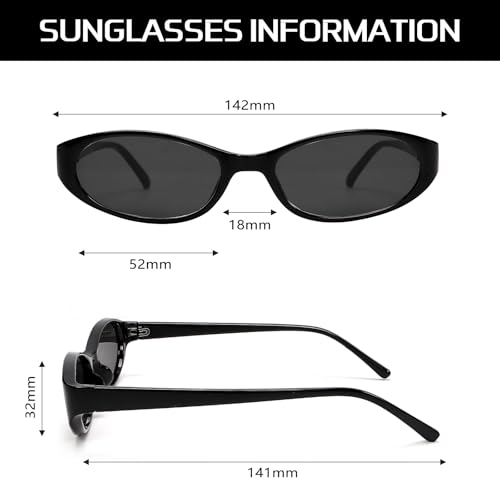 GUVIVI Retro Oval Sunglasses for Women 2026 90s Small Chic Cat Eye Sun Glasses Sunnies Lightweight Shades - Image 4
