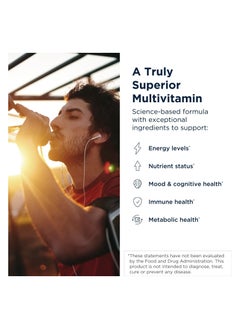 designs for health Twice Daily Multi - Iron-Free Adult Multivitamin Supplement - Multi Vitamin + Mineral for Adults with Vitamin C, B Vitamins, K, D, E, Folate + More - Non-GMO (120 Capsules)  - Image 2