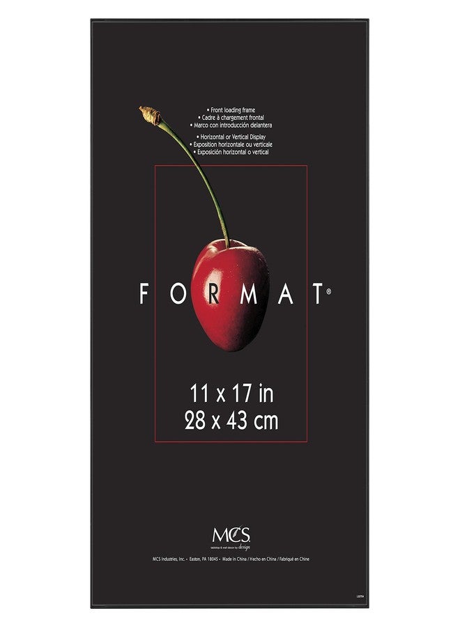 MCS Format 11x17 Picture Frame Black, Vertical & Horizontal Wall Hanging Large Picture Frame for Photos & Art Prints (1-Pack) - Image 1