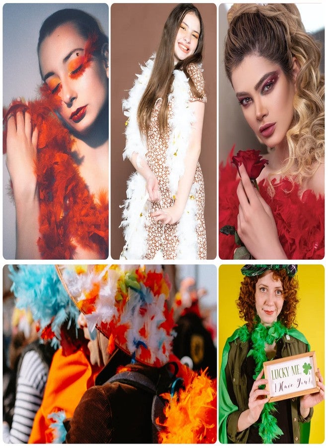 THARAHT Golden Yellow Chandelle Turkey Feather Boa 2 Yards 55g for DIY Craft Home Dancing Wedding Party Halloween Costume Decoration Feather Boa - Image 5