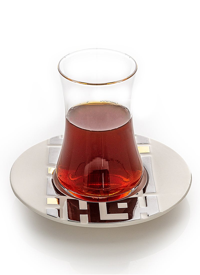 طقم شاي وقهوة عربي 18 قطعة