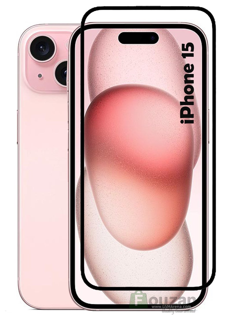 حماية شاشة زجاجية مقسّاة لأيفون 15 - لمسة رقيقة، شفافية أعلى، سهلة التركيب، مضادة للخدش وخالية من الفقاعات - Image 1