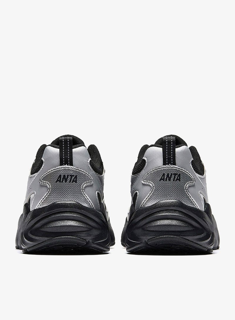 ANTA Women’s Chunky Low-Top Sneakers – Contrast Design, Comfortable Thick Sole - Image 4