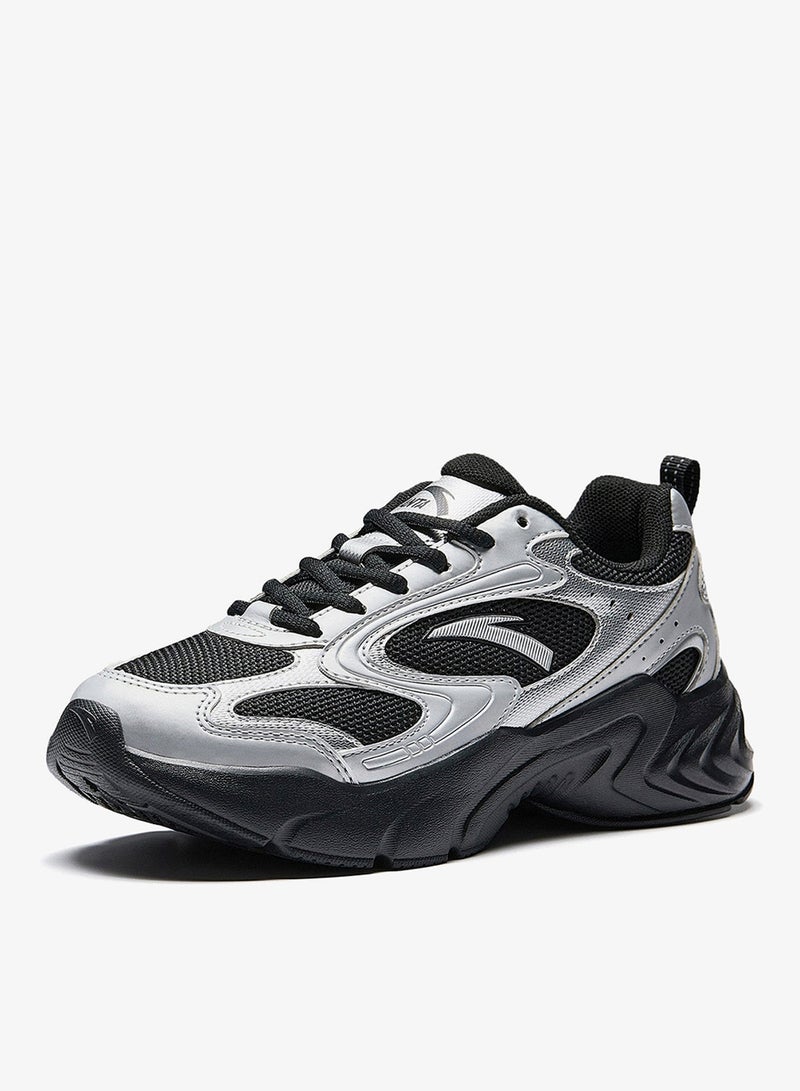 ANTA Women’s Chunky Low-Top Sneakers – Contrast Design, Comfortable Thick Sole - Image 2